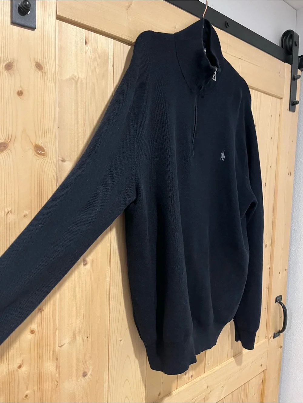 Polo Ralph Lauren Black Quarter‑Zip Sweater – Men’s XL